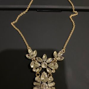 J.Crew Rhinstones Crystals Cluster Statment Necklace